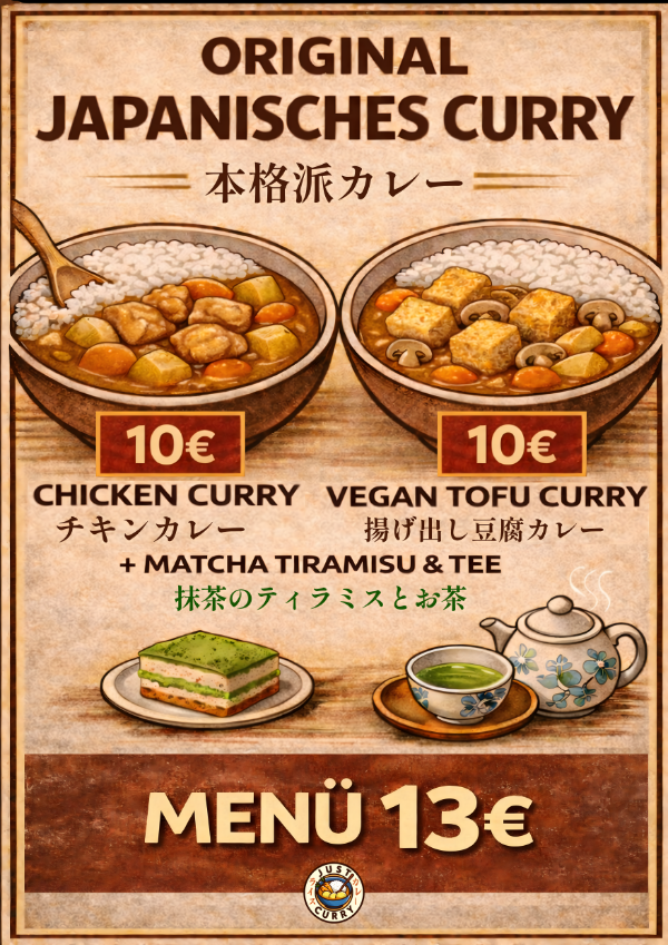 Speisekarte – Japanisches Curry von Just Curry
